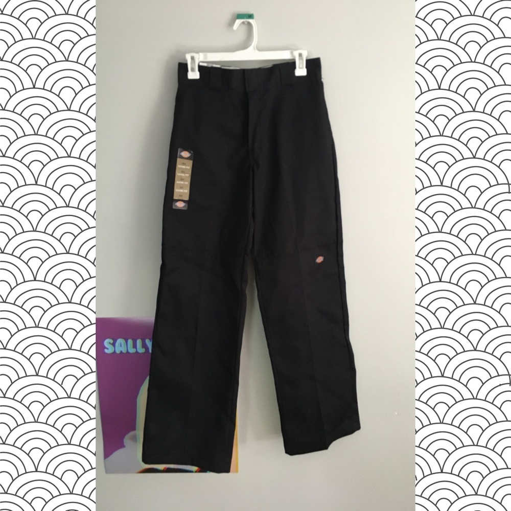 Dickies black straight leg loose fit work pants